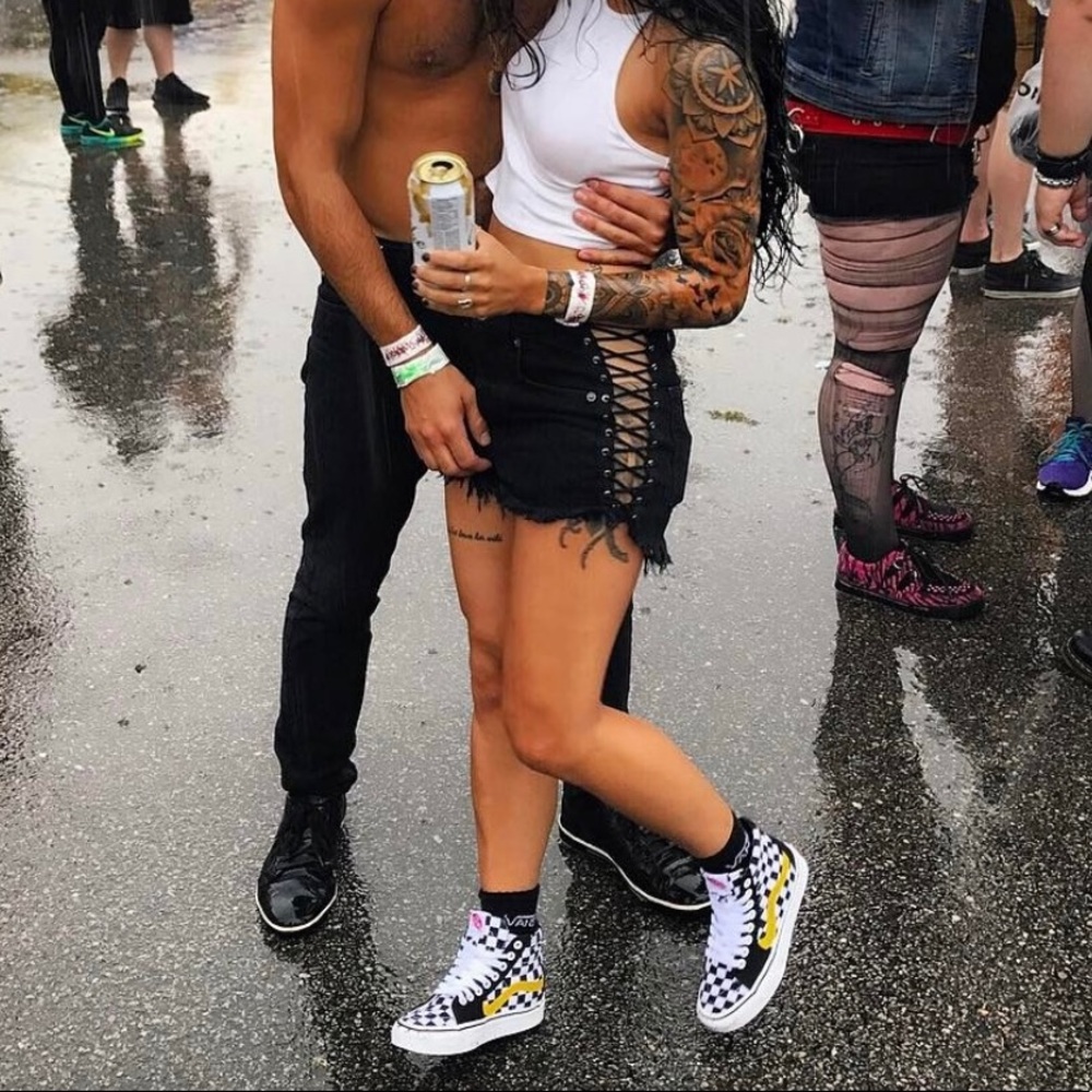 LF Black Jean Shorts
